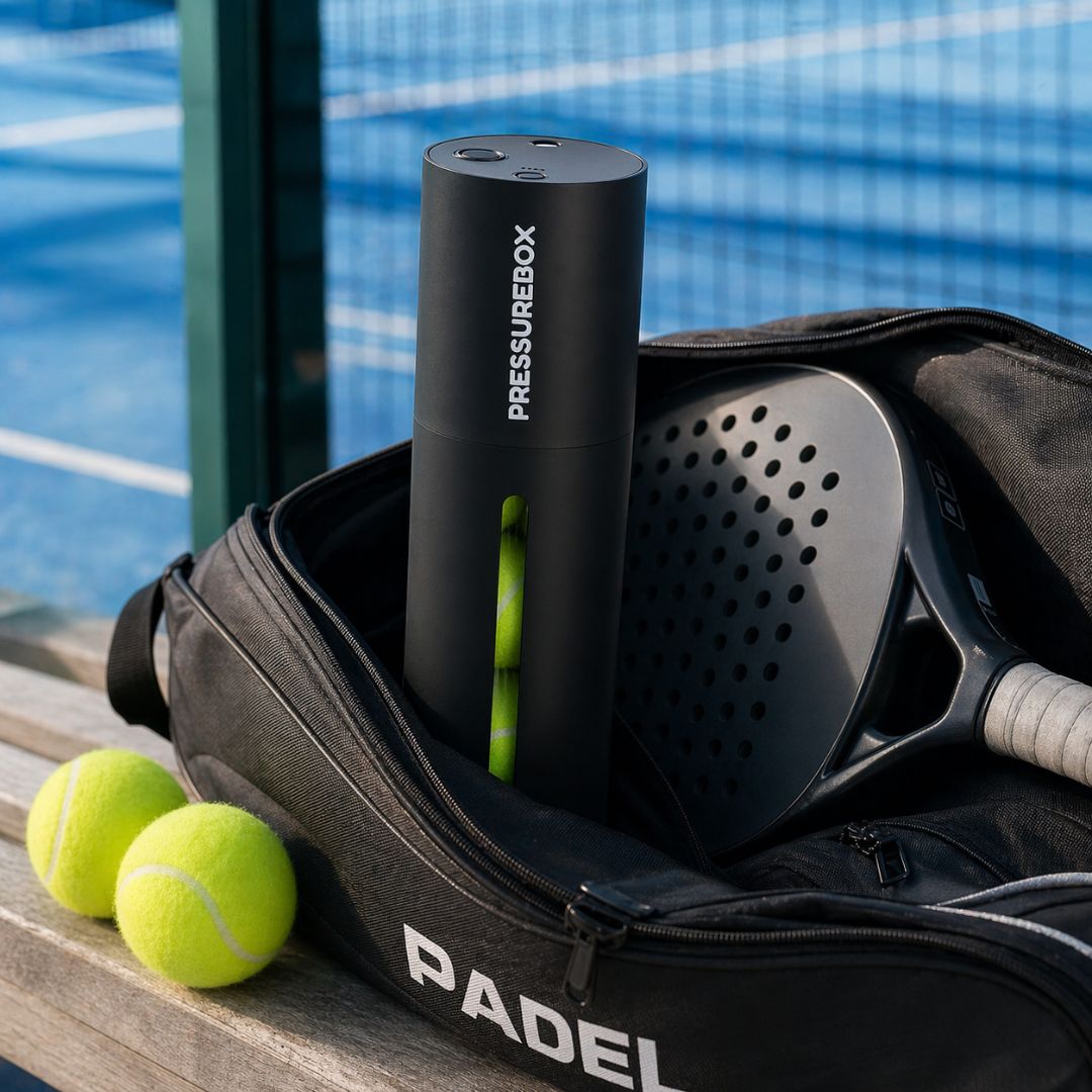 Pressurebox Pro - hält Padel- und Tennisbälle bis zu 8x länger frisch