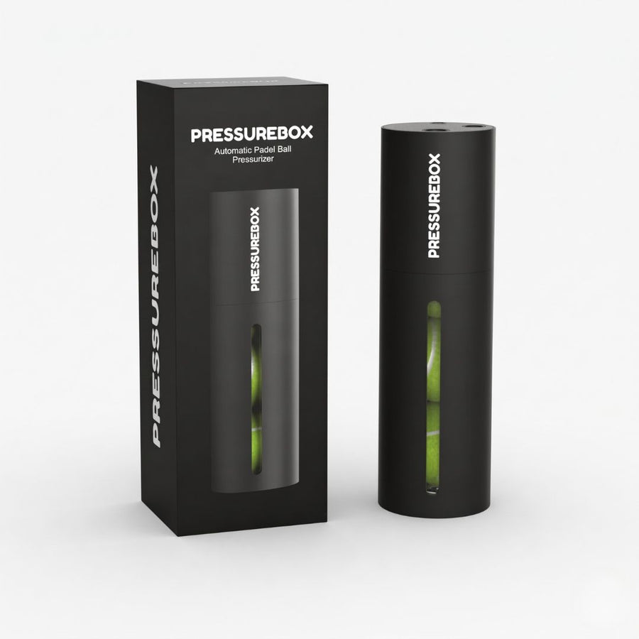 Pressurebox Pro Druckbehälter für Padelbälle - von vorne